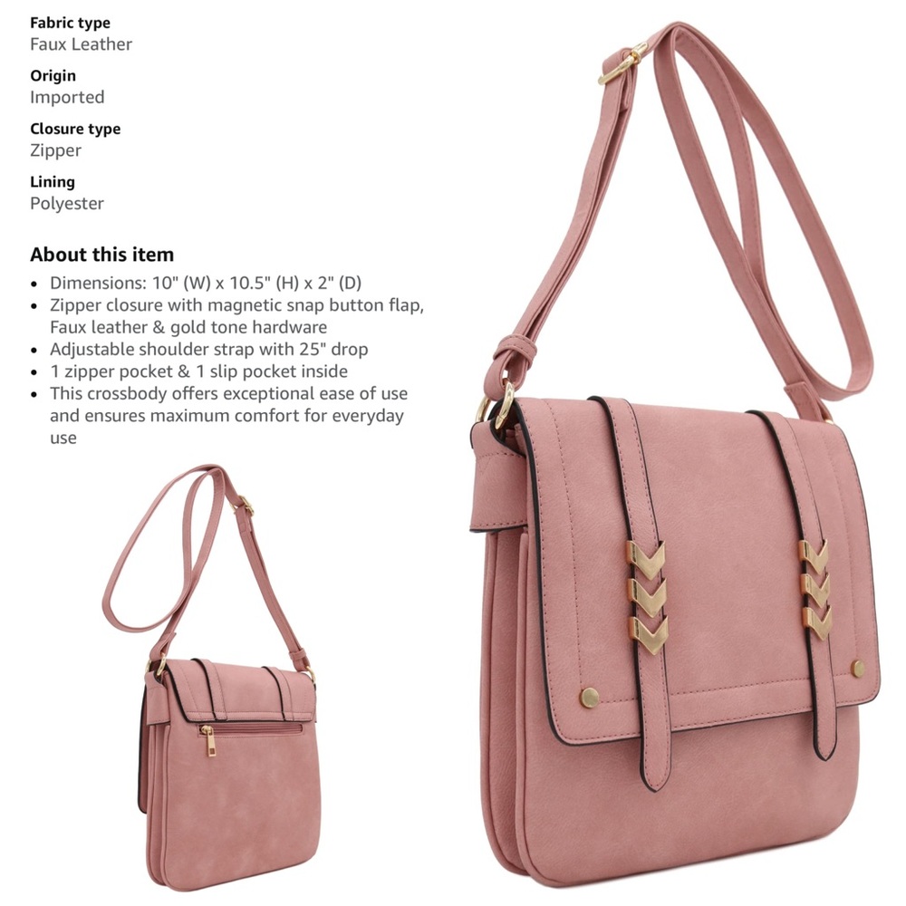 ALYSSA • Large Flapover Crossbody Bag - Picture 11 of 13